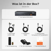 TESmart.DE HDC202-X24-EUBK KVM Switch Dual 4K60Hz Thunderbolt™ 4 KVM-Dock für 1 Laptop & 1 Desktop – EDID, Gaming & Hybrides Home-Office 10652805090792 2-Port Thunderbolt 4 Dual-Monitor KVM-Switch 4K60Hz, EDID & 60W PD | TESmart