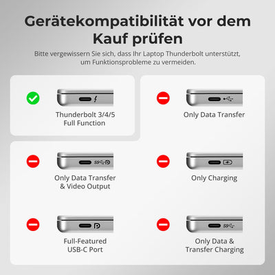 TESmart.DE HDC202-X24-EUBK KVM Switch Dual 4K60Hz Thunderbolt™ 4 KVM-Dock für 1 Laptop & 1 Desktop – EDID, Gaming & Hybrides Home-Office 10652805090792 2-Port Thunderbolt 4 Dual-Monitor KVM-Switch 4K60Hz, EDID & 60W PD | TESmart