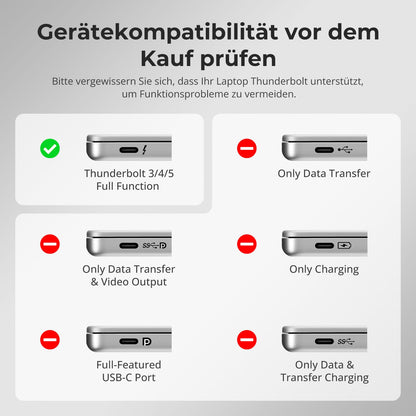 TESmart.DE HDC202-X24-EUBK KVM Switch Dual 4K60Hz Thunderbolt™ 4 KVM-Dock für 1 Laptop &amp; 1 Desktop – EDID, Gaming &amp; Hybrides Home-Office 10652805090792 2-Port Thunderbolt 4 Dual-Monitor KVM-Switch 4K60Hz, EDID &amp; 60W PD | TESmart