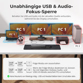 TESmart.DE HDC203-PM24-EUBK NEW Triple 4K60Hz DisplayLink® Hybrid KVM Dockingstation – USB-C mit EDID & 100W PD für 2 PCs (Mac & Desktop) 10652805092246 2-Port Triple 4K60Hz USB-C KVM-Dock mit DisplayLink® – Für Mac | TESmart