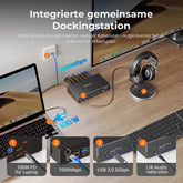 TESmart.DE HDC203-PM24-EUBK NEW Triple 4K60Hz DisplayLink® Hybrid KVM Dockingstation – USB-C mit EDID & 100W PD für 2 PCs (Mac & Desktop) 10652805092246 2-Port Triple 4K60Hz USB-C KVM-Dock mit DisplayLink® – Für Mac | TESmart
