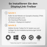 TESmart.DE HDC203-PM24-EUBK NEW Triple 4K60Hz DisplayLink® Hybrid KVM Dockingstation – USB-C mit EDID & 100W PD für 2 PCs (Mac & Desktop) 10652805092246 2-Port Triple 4K60Hz USB-C KVM-Dock mit DisplayLink® – Für Mac | TESmart