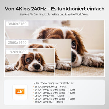 TESmart.DE HDC203-PM24-EUBK Triple 4K60Hz DisplayLink® Hybrid KVM Dockingstation – USB-C mit EDID &amp; 100W PD für 2 PCs (Mac &amp; Desktop) 10652805092246 Triple 4K60Hz DisplayLink® Hybrid KVM Dockingstation – USB-C mit EDID &amp; 100W PD für 2 PCs (Mac &amp; Desktop)
