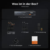 TESmart.DE HDK202-M24-EUBK HDMI 2.1 & DP 1.4 Dual 4K144Hz KVM-Switch Gaming-Dock für 2 PCs und 2 Monitore, mit ADI-Chip, EDID, VRR, FVA, ALLM und Dynamic HDR 10652805090761 HDMI 2.1 & DP 1.4 Dual 4K144Hz VRR KVM-Dock für 2 PCs und 2 Monitore, ADI-Chip, EDID, HDR EU Plug