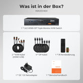 TESmart.DE HDK203-M24-EUBK KVM Switch HDMI 2.1 & DP 1.4 Triple 4K144Hz KVM Switch Gaming-Dockingstation für 2 PCs & 3 Monitore, mit ADI-Chip, EDID, VRR, FVA, ALLM und Dynamischem HDR 10652805090778 Dual 4K144Hz HDMI 2.1 & DP 1.4 KVM-Switch für 2 PCs & 3 Monitore | TESmart EU Plug