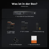 TESmart.DE HDK402-M24-EUBK HDMI 2.1 & DP 1.4 Dual 4K144Hz KVM-Switch Gaming-Dock für 4 PCs & 2 Monitore, mit ADI-Chip, EDID, VRR, FVA, ALLM und Dynamic HDR 10652805090815 HDMI 2.1 & DP 1.4 Dual 4K144Hz VRR KVM-Dock für 4 PCs & 2 Monitore, ADI-Chip, EDID, HDR