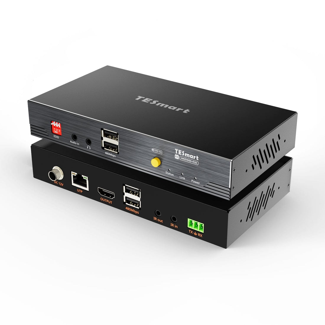 TESmart.DE HKE10SS-E25-EUBK 100M 4K30 HDMI Extender mit PoE &amp; bidirektionaler IR-Übertragung über CAT5e/6-Kabel 10617230232353 100M 4K30 HDMI Extender mit PoE &amp; bidirektionaler IR-Übertragung über CAT5e/6-Kabel