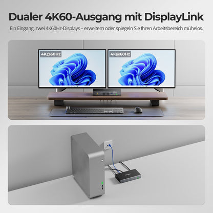TESmart.DE HKE10SS-PD25-EUBK 100M Dual 4K60 KVM Extender über ein einzelnes Cat6a-Kabel für Remote-Arbeitsplätze &amp; Gaming 10617230232360 100M Dual 4K60 KVM Extender über ein einzelnes Cat6a-Kabel für Remote-Arbeitsplätze &amp; Gaming
