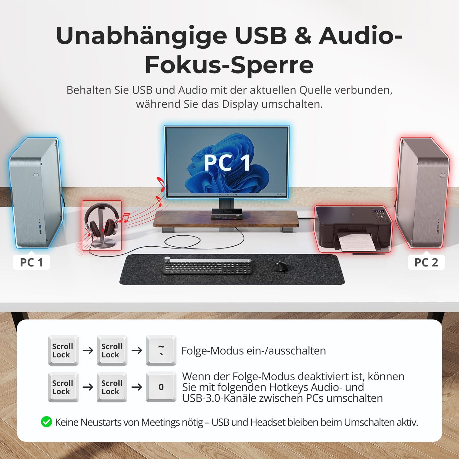 TESmart.DE HKS201-M24-EUBK KVM Switch 8K60Hz HDMI 2.1 2x1 KVM-Switch Pro-Hub für 2 PCs, mit EDID-Emulation, Gigabit-LAN, Dual-Ladefunktion &amp; USB 3.2 Gen 1 10652805091171  8K60Hz 2×1 HDMI KVM-Switch für 2 PCs – EDID, LAN &amp; USB 3.2 | TESmart