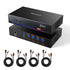 TESmart.DE HKS401-M24-EUBK 4-fach 8K60 HDMI 2.1 KVM-Switch mit integriertem Netzwerk-Switch, USB-3.2-Hub, Gigabit-LAN, RGB-Lichtleiste & Fernbedienung – 4 PCs, 1 Monitor 10652805092086 4-fach 8K60 HDMI 2.1 KVM-Switch mit integriertem Netzwerk-Switch, Gigabit-LAN, USB-3.2-Hub & Fernbedienung – für Profis und Privatanwender, 4 PCs 1 Monitor