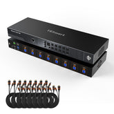 TESmart.DE HKS801-M24-EUBK HDMI 2.1 8K60Hz 8x1 KVM-Switch für 8 PCs und 1 Monitor, mit ADI-Chip, EDID-Emulator, VRR, FVA, ALLM, 48 Gbps und Dynamic HDR 10652805091980 HDMI 2.1 8K60Hz 8x1 KVM-Switch für 8 PCs und 1 Monitor, mit ADI-Chip, EDID, VRR, FVA, ALLM, HDR