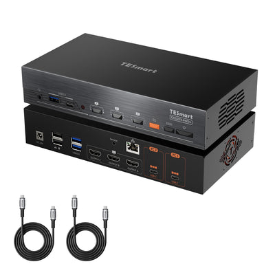 TESmart.DE NEW USB-C KVM 2 Computer 3 Monitore mit DisplayLink – 4K60, 65W PD | TESmart USB-C KVM 2 Computer 3 Monitore mit DisplayLink – 4K60, 65W PD | TESmart
