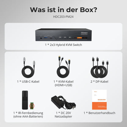 TESmart.DE Next-Gen Triple 4K60Hz Hybrid KVM Next-Gen Triple 4K60Hz Hybrid KVM