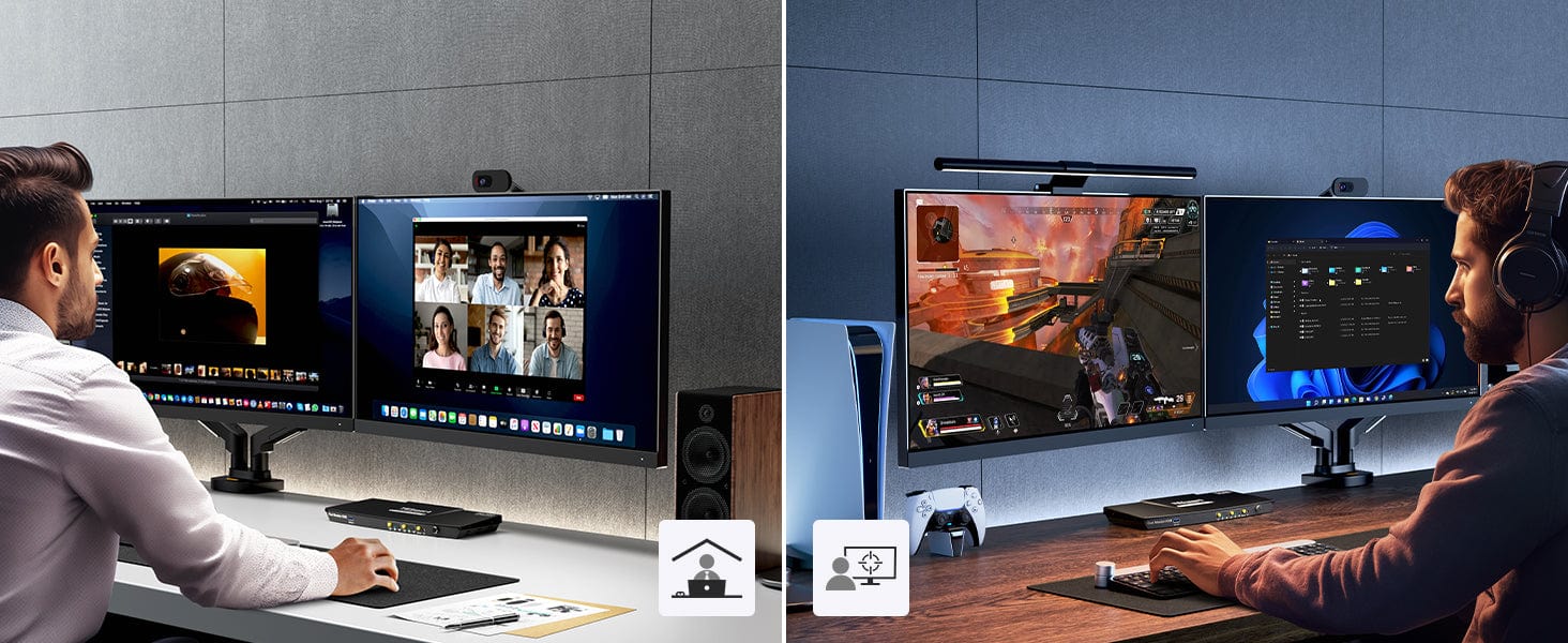 TESmart.DE P‑Serie Dual‑Monitor KVM‑Switch (HDMI/DisplayPort, 4K@60 Hz) für 2 PCs P‑Serie Dual‑Monitor KVM‑Switch (HDMI/DisplayPort, 4K@60 Hz) für 2 PCs