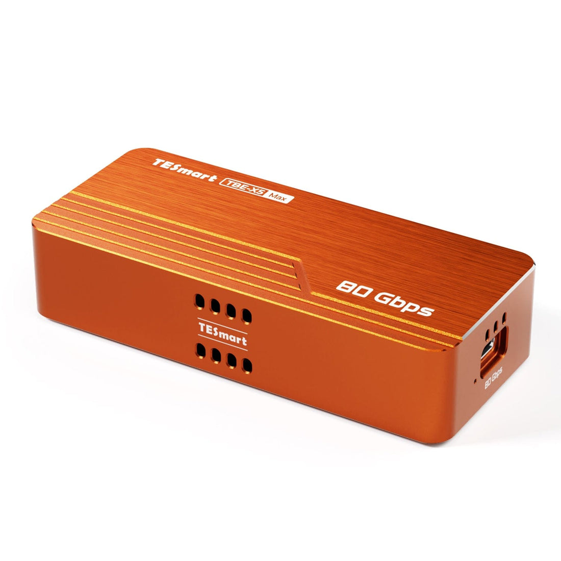 TESmart.DE TBE-X5MAX TBE-X5Max USB4 80 Gbps PCIe 5.0 NVMe SSD-Gehäuse · Thunderbolt 5/4/3 &amp; USB 3.x kompatibel · Bis zu 7000 MB/s 10652805092284 TBE-X5Max USB4 80 Gbps PCIe 5.0 NVMe SSD-Gehäuse · Thunderbolt 5/4/3 &amp; USB 3.x kompatibel · Bis zu 7000 MB/s