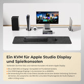 TESmart.DE THK401-X4-EUBK KVM Switch 4-Port KVM für Apple Studio Display – Bis zu 6K@60Hz / 5K@120Hz, kompatibel mit Thunderbolt™ 4- und HDMI-Geräten 4-Port KVM für Apple Studio Display – Kompatibel mit Thunderbolt™ 4- und HDMI-Geräten