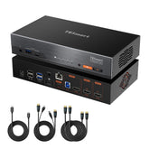 TESmart.DE THK401-X4-EUBK KVM Switch 4-Port KVM für Apple Studio Display – Bis zu 6K@60Hz / 5K@120Hz, kompatibel mit Thunderbolt™ 4- und HDMI-Geräten 4-Port KVM für Apple Studio Display – Kompatibel mit Thunderbolt™ 4- und HDMI-Geräten
