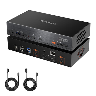 TESmart.DE TKS202-X4-EUBK 2-Port Dual-Monitor KVM für Apple Studio Display – Bis zu 5K@60Hz, kompatibel mit Thunderbolt™ 4-Geräten 10617230232513 2-Port Dual-Monitor KVM für Apple Studio Display – Bis zu 5K@60Hz, kompatibel mit Thunderbolt™ 4-Geräten EU Plug
