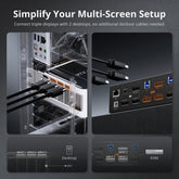 TESmart DKS203-M24-EUBK Drei Monitor KVM Switcher DP 1.4 Triple 8K@60Hz KVM-Switch-Gaming-Dock für 2 PCs und 3 Monitore, mit EDID, G-Sync, FreeSync 10652805090655 DP 1.4 Triple 8K@60Hz KVM-Switch-Gaming-Dock für 2 PCs und 3 Monitore, mit EDID, G-Sync, FreeSync EU Plug