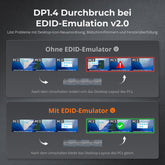 TESmart DKS203-M24-EUBK Drei Monitor KVM Switcher DP 1.4 Triple 8K@60Hz KVM-Switch-Gaming-Dock für 2 PCs und 3 Monitore, mit EDID, G-Sync, FreeSync 10652805090655 EU Plug