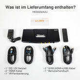 TESmart Dual Monitor KVM Switch 2 Port Dual Monitor KVM Switch HDMI 4K60Hz mit USB 3.0 Hub & Audio I/O