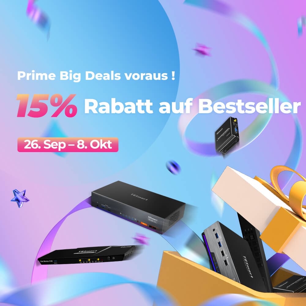 TESmart Dual Monitor KVM Switch 2 Port Dual Monitor KVM Switch HDMI 4K60Hz mit USB Hub 2 Port Dual Monitor KVM Switch HDMI 4K60Hz mit USB Hub TESmart 