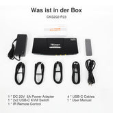 TESmart Dual Monitor KVM Switch Dual-Monitor-USB-C-KVM-Dockingstation-Kit - 4K60Hz, MST, EDID für 2 Laptops Dual Monitor USB-C KVM Dock – 4K60Hz, MST, EDID für 2 Laptops