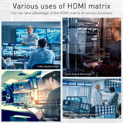 TESmart HDMI Matrix TESmart HDMI-Matrix 16-Port 4K@30Hz unterstützt HDCP1.4, mit EDID 16X16 HDMI Matrix switch 4K,HDCP HDR RS232/LAN steuern TESmart
