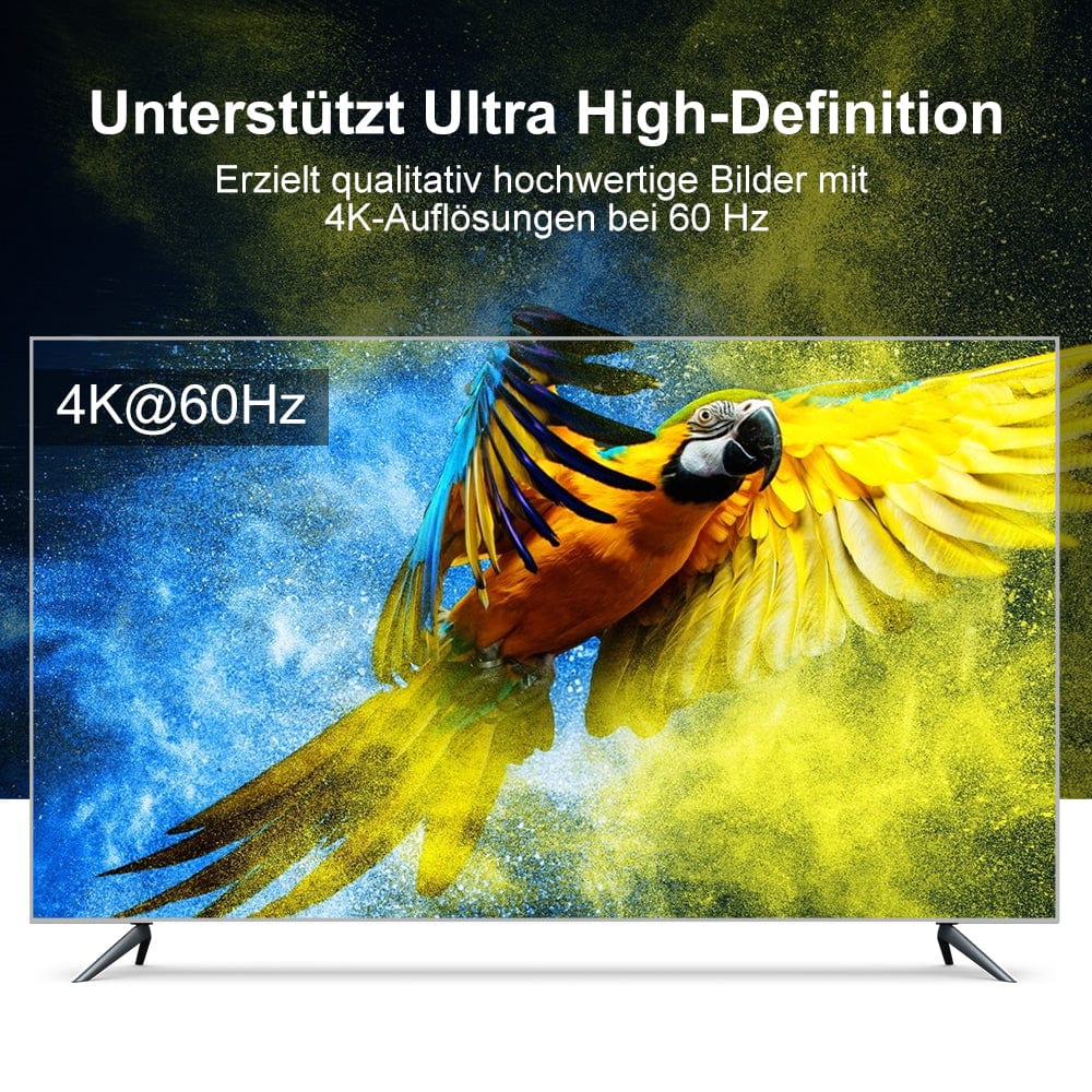 TESmart HDMI Switch 4 Port HDMI Umschalter 4K60Hz mit S/PDIF &amp; L/R 4 Port HDMI Umschalter 4K 60Hz mit Audio Ausgang, Fernbedienung-TESmart