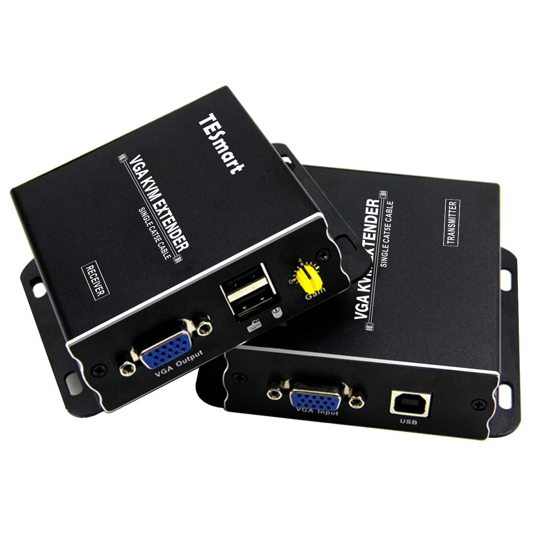 TESmart HDMI/VGA/USB Extender 300M/984ft 1080P@60Hz VGA KVM Extender (Sender + Empfänger) VGA KVM Extender 984ft über LAN Unterstüzung Tastatur,Maus -TESmart