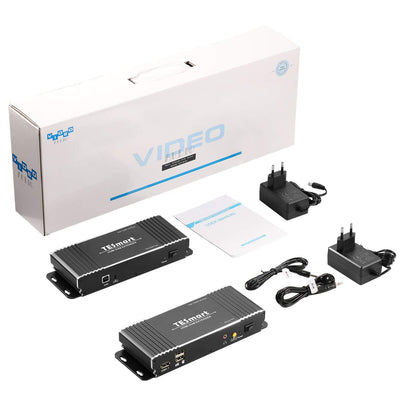 TESmart HDMI/VGA/USB Extender HDMI KVM Extender 70m Signalübertragung Ultra HD 1080p@60Hz über CAT5/5E/6/7