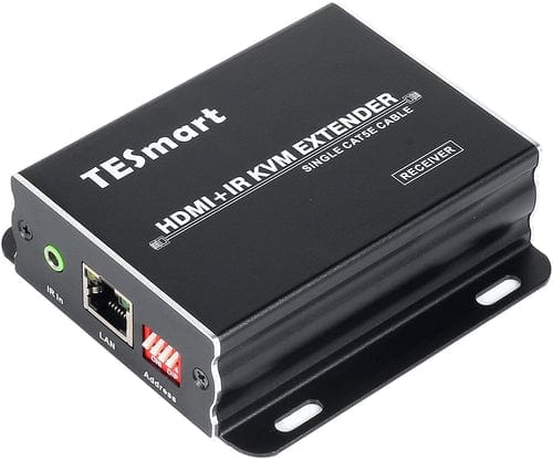 TESmart HKE12MMA10-RX-EUBK HDMI/VGA/USB Extender 120M HDMI Extender KVM 1080P60Hz über CAT5/6 Kabel 393ft HDMI KVM  Extender viel zu viel über LAN CAT5e/6 -TESmart RX / EU Plug / HKE12MMA10 (Ursprüngliche Fassung)