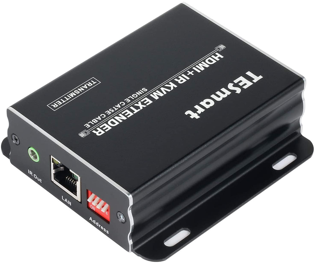 TESmart HKE12MMA10-TX-USBK HDMI/VGA/USB Extender TESmart 120M HDMI KVM Extender Over TCP/IP Ethernet/Over Single Cat5e/cat6 Cable 1080P with IR Remote - Up to 393ft/120M (Transmitter) US Plug