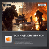 TESmart HKS202-M24-EUBK Dual Monitor KVM Switch HDMI 2.1 Dual 4K144Hz KVM Switch Gaming Dock für 2 PCs & 2 Monitore, mit ADI-Chip, EDID, VRR, FVA, ALLM und dynamischem HDR 10652805090716 HDMI 2.1 Dual 4K144Hz KVM Dock für 2 PCs & 2 Monitore, ADI-Chip, EDID, VRR, HDR EU Plug