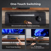 TESmart HKS202-M24-EUBK Dual Monitor KVM Switch HDMI 2.1 Dual 4K144Hz KVM Switch Gaming Dock für 2 PCs & 2 Monitore, mit ADI-Chip, EDID, VRR, FVA, ALLM und dynamischem HDR 10652805090716 HDMI 2.1 Dual 4K144Hz KVM Dock für 2 PCs & 2 Monitore, ADI-Chip, EDID, VRR, HDR EU Plug