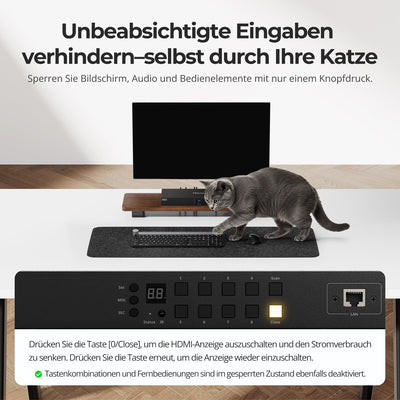 TESmart HKS801-P23-EUBK KVM Switch Verbesserter 8-Port HDMI KVM Switch mit USB 3.0 (5Gbps), 4K60Hz und RS232/LAN-Steuerung 10652805090884 8-Port HDMI KVM-Switch 4K60Hz mit USB 3.0 & RS232/LAN | TESmart Updated / EU Plug