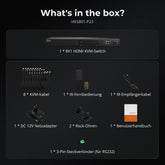 TESmart HKS801-P23-EUBK KVM Switch Verbesserter 8-Port HDMI KVM Switch mit USB 3.0 (5Gbps), 4K60Hz und RS232/LAN-Steuerung 10652805090884 HDMI KVM Switch 8 port 4K60Hz Autoscan, Rackmount, RS232 TESmart Updated / EU Plug