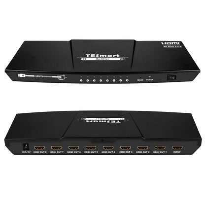 TESmart HSP0108A1U-EUBK HDMI Splitter 2/4/8/ Ports HDMI Splitter 4K 60Hz mit HDR für DVD Player TV Box HDMI Splitter 2/4/8/16 Port Unterstützung  4K 60Hz HDR HDCP 2.2-TESmart EU Plug / Black / 8 Ports