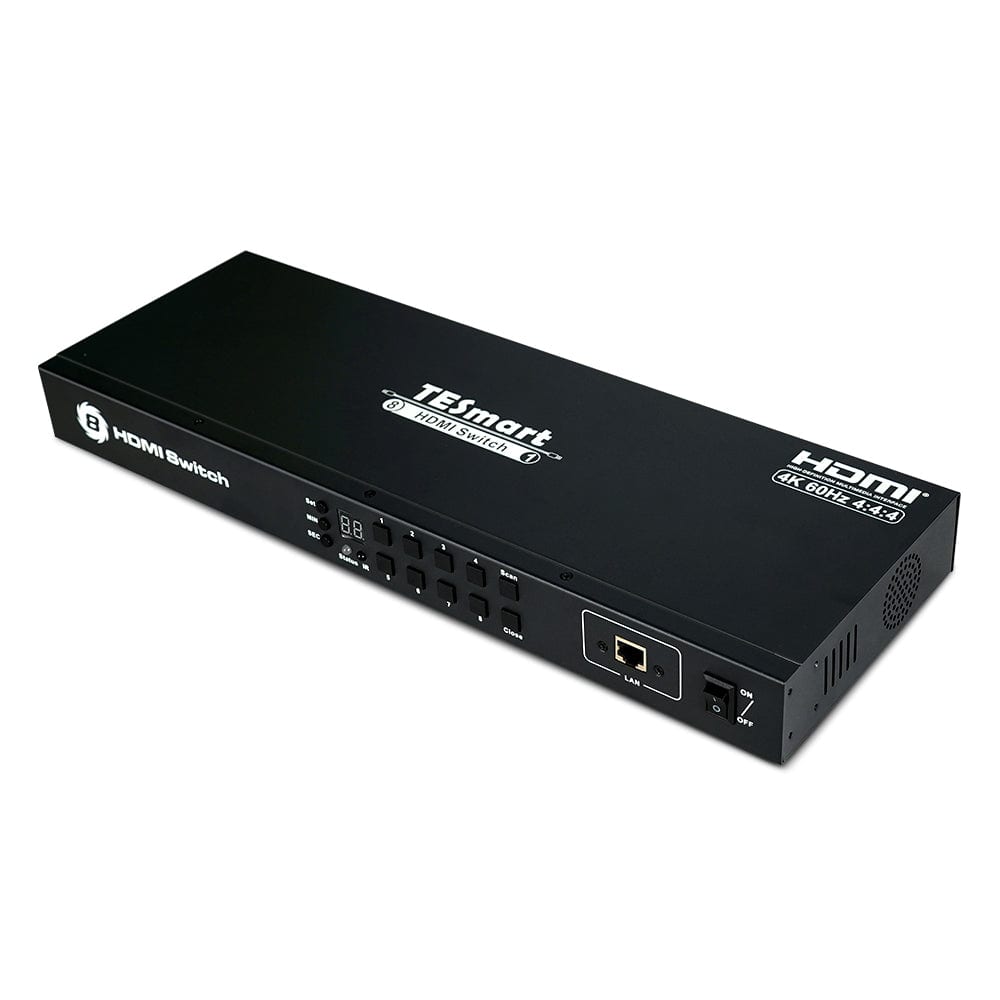 TESmart HSW801-E23-EUBK HDMI Switch 8/16 Port-Rackmount-HDMI-Switch 4K@60Hz mit RS232/LAN 10659135228000 8 Port HDMI Switch 4K 60Hz Auto Switch mit RS232/LAN-TESmart EU Plug / HSW0801A1U