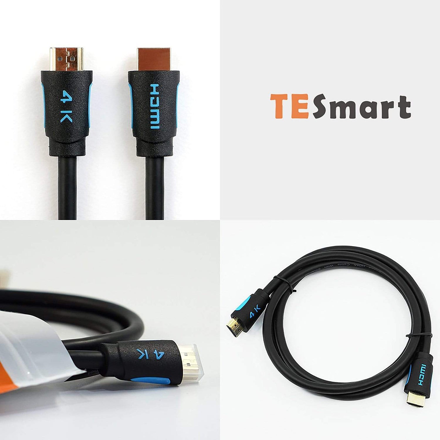 TESmart TESmart Accessoriess 4K HDMI Kabel 5ft 18Gbps Unterstützt 3D 4K@60Hz True HD Dolby 7.1 ARC HDCP 2.2