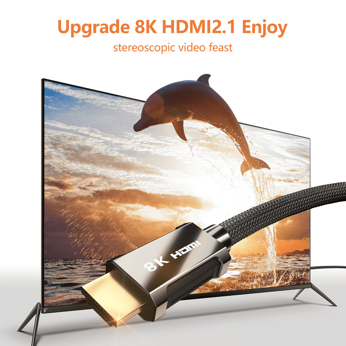 TESmart TESmart Accessoriess TESmart 8K@60Hz HDMI 2.1 Kabel, 48Gbps, 4K@120Hz / 2K@240Hz HDMI 2.1 8K Kabel Unterstüzung y HDR, Dolby Vision, 3D, ARC -TESmart