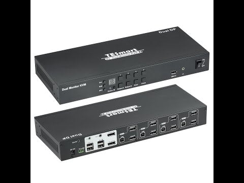 4-Port Dual-Monitor KVM-Switch-Kit DP 4K60Hz mit EDID